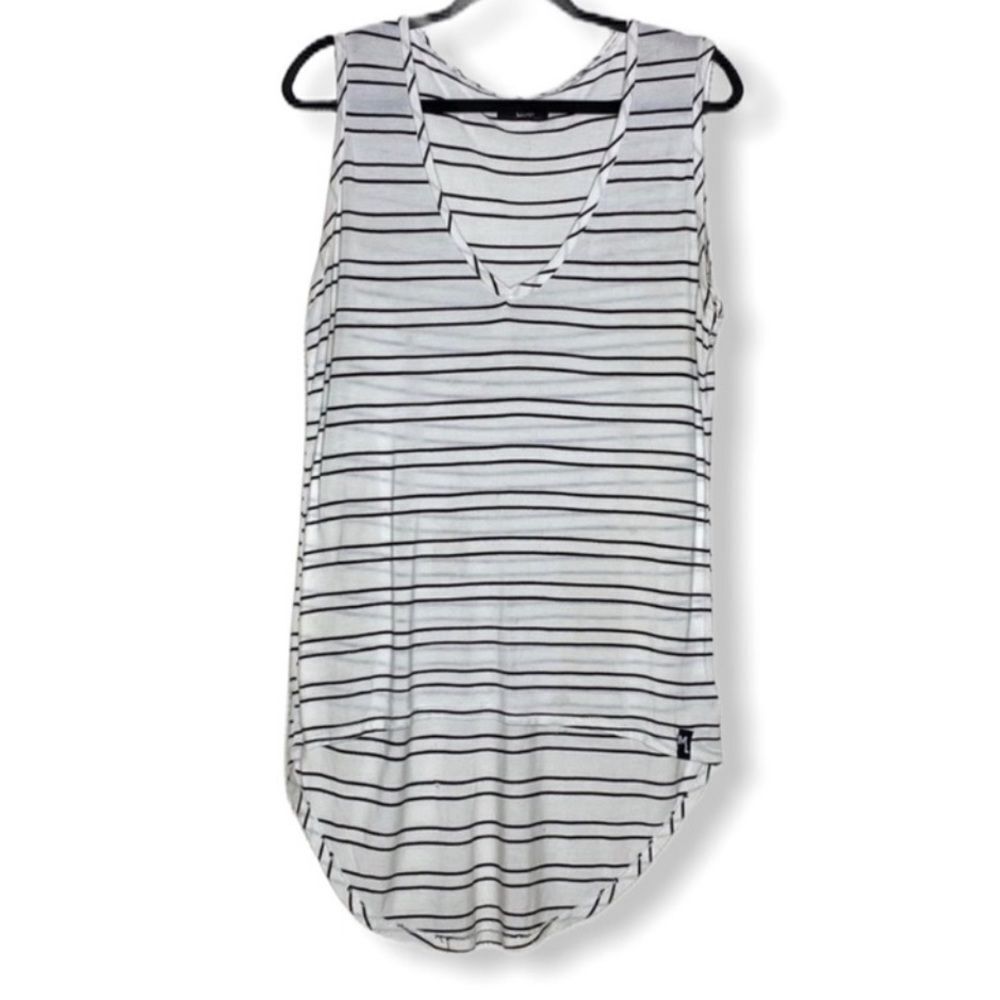 Michael Lauren Striped High Low Tank Top